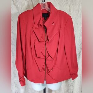 Tribal Red Blazer Tailored Suit Jacket NWOT